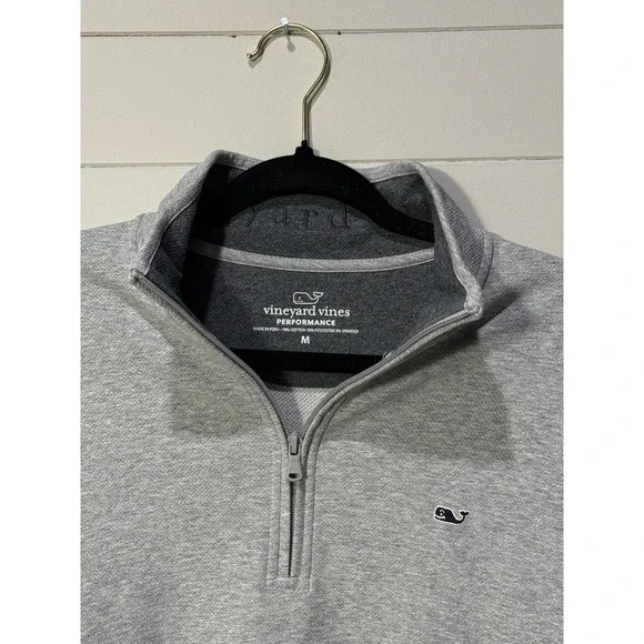 Vineyard Vines Performance Saltwater Golf Pullover Gray Men's Medium FOC CUP - Picture 2 of 6